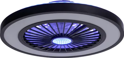 Produktbild von Näve Leuchten LED CCT / RGB Deckenleuchte "ARIOSO" inkl. Ventilator Ø: 54cm LED CCT / RGB Deckenleuchte "ARIOSO" inkl. Ventilator Ø: 54cm Deckenleuchten - LED CCT / RGB Deckenleuchte "ARIOSO" inkl. Ventilator Ø: 54cm, Deckenlampe im Functional Style, aus Metall und Kunststoff in schwarz, 16 cm hoch, Ø 54 cm, inkl. LED – dimmbar – CCT-Wechsler – RGB-Farbwechsler – Nachtlichtfunktion – Timerfunktion – Fernbedienung