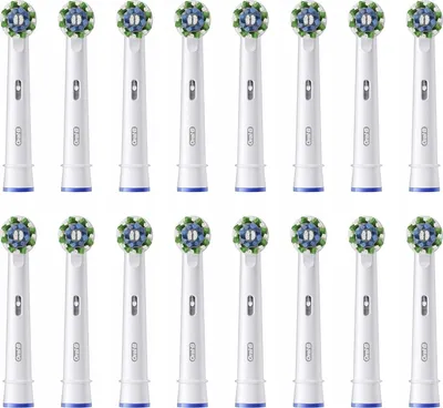Produktbild von 16x Oral-B Pro Cross Action elektrische Zahnbürstenköpfe weiß 100%