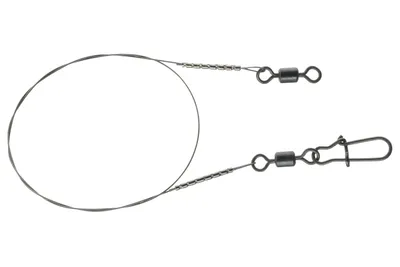 Produktbild von DAIWA Prorex Titanium Stahlvorfach, 0,2m, 12kg / 26,46lbs, mit Wirbel und Karabiner, 17925-712