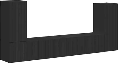 Immagine prodotto di vidaXL Mobile TV 4 pezzi Nero Legno