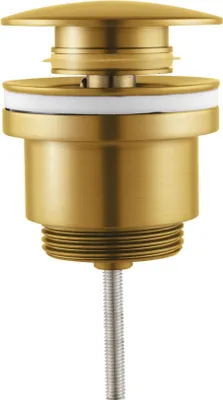Produktbild von Aloni Pusher Ablaufgarnitur mit Überlauf 1 1/4" Gold gebürstet