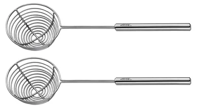 Fondue-Sieb 2er-Set, Edelstahl, 24 cm, spülmaschinengeeignet