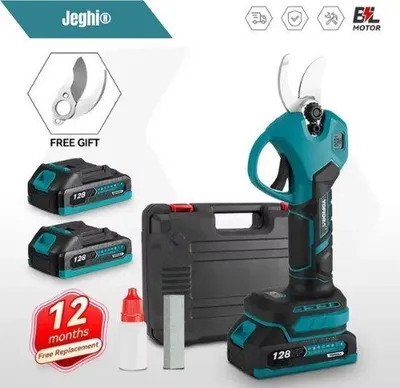 Image de Sécateur électrique - 18 V - 2 vitesses - 30 mm - avec 2 batteries - Vert