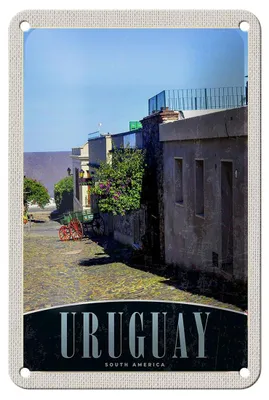 Produktbild von Blechschild Reise 12x18cm Uruguay Süd Amerika Stadt Urlaub Schild