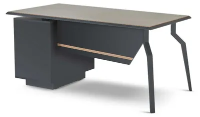 Image de Bureau noir et brun Tables en bois Bureau Meubles modernes
