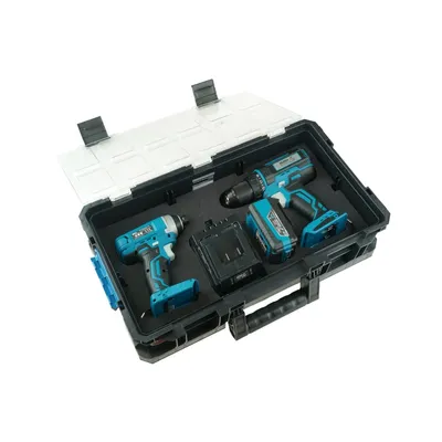 Immagine prodotto di Set Di Chiavi A Percussione Dedra Sas+All, Trapano/Avvitatore Ded7141, Avvitatore Ded7045, Pacco Batteria 4Ah Ded7034, Caricabatterie Ded7038, Scatola Di Spugna N0303G