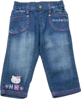 Produktbild von Hello Kitty Lässige Kinderhose in Blau, mit gerafftem Gummibund und Aufdruck