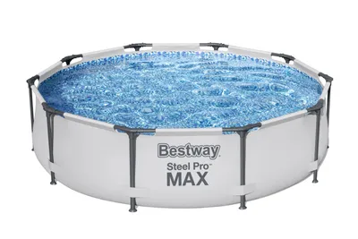 Produktbild von Bestway® Steel Pro MAX™ Frame Pool ohne Pumpe Ø 305 x 76 cm, lichtgrau, rund