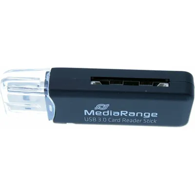 Produktbild von MediaRange MRCS507, MMC, SD, SDHC, SDXC, Schwarz, 5000 Mbit/s, Kunststoff, USB 3.2 Gen 1 (3.1 Gen 1), USB