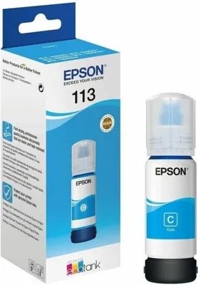 Produktbild von Epson 113 EcoTank Pigment Cyan ink bottle, Original, Cyan, Epson, Ecotank ET-5880, EcoTank ET-5850, EcoTank ET-5800, EcoTank ET-16650, EcoTank ET-16600, 6000 Seiten, 70 ml