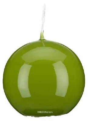 Zdjęcie produktu dla Świece Kugelkerzen, lakierowane, kolor limonkowy, średnica 6 cm, 16 sztuk