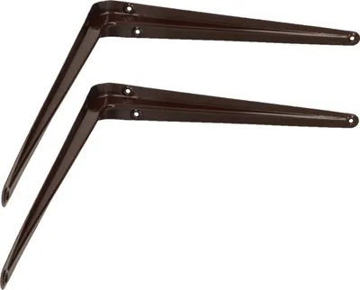 Zdjęcie produktu dla KOTARBAU® Zestaw 2 wsporników pólek 350x300 mm Wsporniki pólek do montazu sciennego Brazowy
