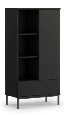 Zdjęcie produktu dla Regał QUERTY Czarny LOFT 70 Nowoczesny Do Salonu Pokoju QT-03