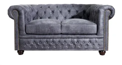 Produktbild von Chesterfield 2er Sofa Antikgrau aus dem Hause Casa Padrino - Wohnzimmer Möbel - Couch