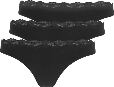 Produktbild von LASCANA String 3 er-Pack schwarz Größe 32/34