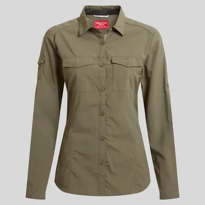 Produktbild von Craghoppers Damen NosiLife Adventure III Langarmbluse Wild Olive 14