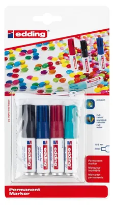 Produktbild von Edding Mini Permanentmarker 4 Set Blister 867532