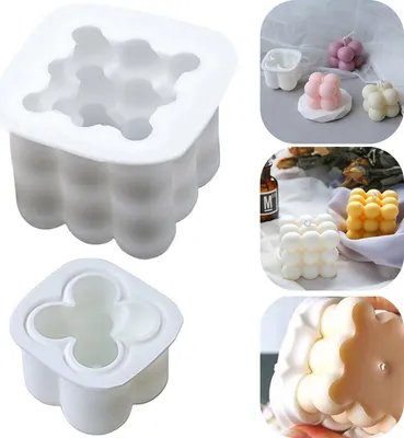 Obrázok produktu pre 2 kusy silikónové formy Sviečková forma Forma na sviečky 3D formy na sviečky