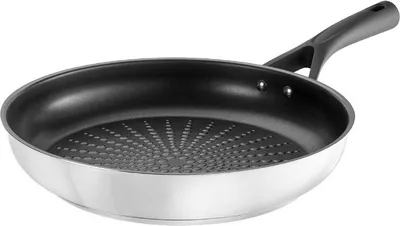 Imagen del producto de Sartén Pyrex Expert Touch ET28BFX/6146, diámetro máximo de 28 cm, acero inoxidable, apta para cocinas de inducción, con revestimiento antiadherente