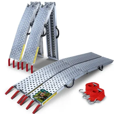 Image de VOUNOT® VOUNOT 2 x Rampe d'accès pliable, Rampes de chargement 800 kg max, 196cm