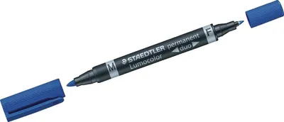 Obrázok produktu pre Staedtler Lumocolor Duo, Modrá, Guličkový hrot, Čierna, Modrá, 1,5 mm, Univerzálne, 1 kusov