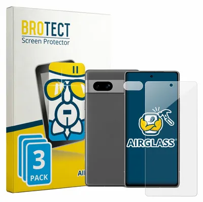 Produktbild von 3x BROTECT Schutzglas für Google Pixel 7a (Display+Kamera) Schutzfolie Panzer Folie Glas Display Schutz klar