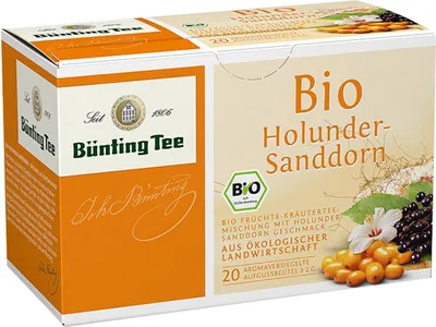 Produktbild von Bünting Tee  Holunder-Sanddorn, 20 Tassenbeutel