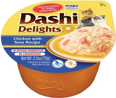 Produktbild von INABA Dashi Delights Hühner-Thunfisch-Bouillon - Katzenleckerli - 70g
