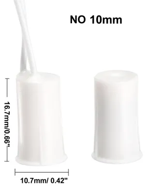 Produktbild von 4 Stš¹ck N.O. Versenkte Kabel Sicherheitsfenster Tš¹rkontaktsensor Alarm Magnetische Reedschalter Wei? RC-33