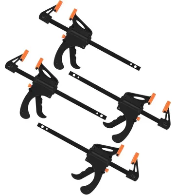 Productafbeelding van Set van 4 eenhandige klemmen, 4 inch, met snelsluiting