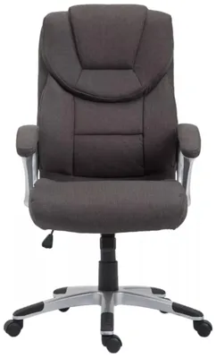 Produktbild von In And OutdoorMatch Luxe Bürostuhl Cirillo Candace - Stoff - Grau - Auf Rollen - Ergonomischer Bürostuhl - Für Erwachsene - Höhenverstellbar