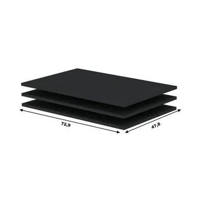 Immagine prodotto di Set di 3x scaffali per armadio 151 cm RANDLER - antracite