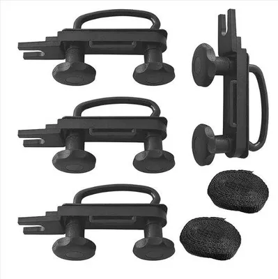 Produktbild von Dachkofferraumbeugel-Set für Dachgepäckträger - Allgemein verwendbar - Metall aus Aluminium - Schwarz - Kompakt