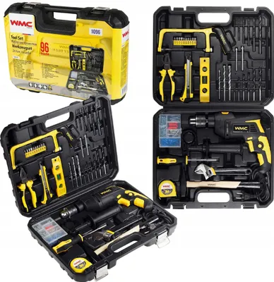 Image de Perceuse à percussion 750 W, 96 pièces, coffret