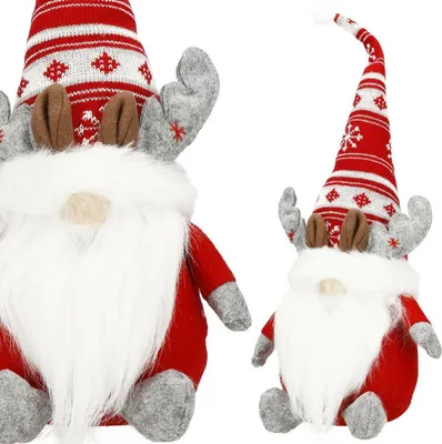 Obrázok produktu pre Trpaslík so sivými parohmi 50cm, vianočná dekorácia