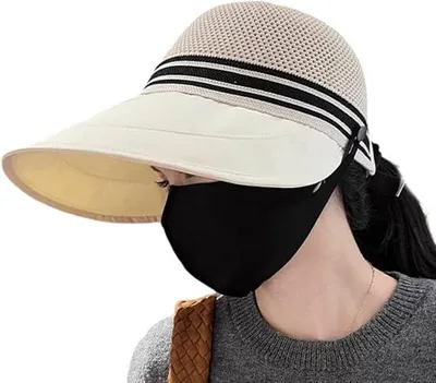 Imagen del producto de Sombrero para mujer, transpirable, ideal para el verano. Talla: 56–60 cm. Sombrero ligero para actividades al aire libre como pesca, senderismo y equitación