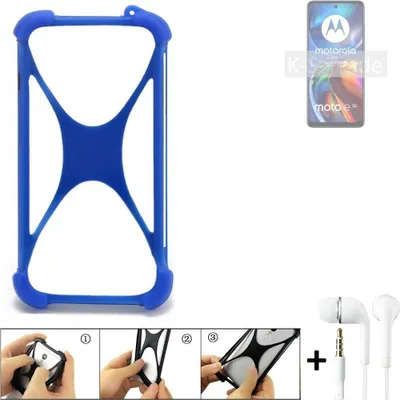 Produktbild von Bumper kompatibel mit Motorola Moto E32 Schutzhülle Handyhülle Silikon Schutz Hülle Cover Case Silikoncase Silikonbumper TPU Softcase Smartphone,