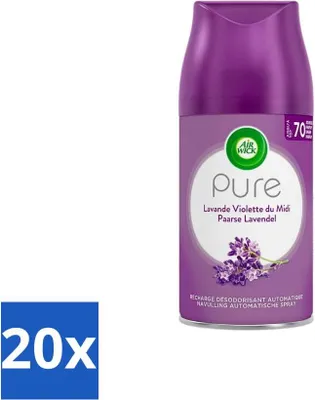 Obrázok produktu pre Air Wick Freshmatic – náplň do osviežovača vzduchu – čistá vôňa levandule – 250 ml – výhodné balenie – 20 kusov