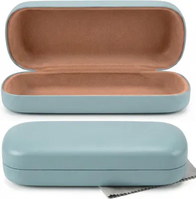 Produktbild von Brillenetui, Hardcase, Soft touch Kunstleder, Inklusive Mikrofasertuch, Kompakte Größe