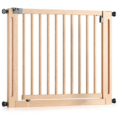 Produktbild von BOMI® Türschutzgitter Miko ohne Bohren 63–161 cm | Kinderschutzgitter aus Holz mit 90° Feststellfunktion