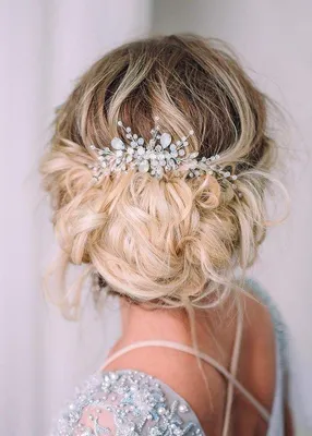 Produktbild von Elegante Haarspange Kristall silber handgemacht