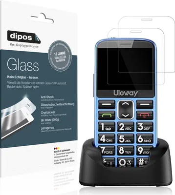 Produktbild von 2x Schutzfolie für Uleway Tosaju T2301 - Anti-Shock 9H Folie dipos Glass Kunststoffglas