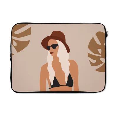 Produktbild von MuchoWow® Laptop Hülle 14 ZollSommer - Blätter - Pastell Laptoptasche - Laptoptasche - Stoßsicher - Schutzhaube