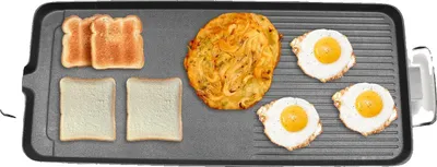 Image de Grill électrique, revêtement antiadhésif, température réglable, noir