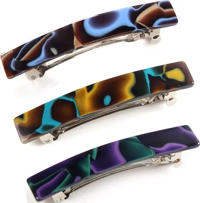 Produktbild von 3er Set Französische Schildpatt Haarspangen Damen Clips