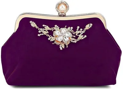 Image de Élégante pochette ornée de fleurs en strass, par paire
