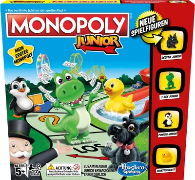 Zdjęcie produktu dla Hasbro Gaming Monopoly Junior, Gra planszowa, Symulacja ekonomiczna, 5 lat(a), Gra rodzinna