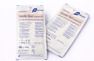 Zdjęcie produktu dla Rękawiczki lateksowe bezpudrowe sterylne Meditrade naturalny chirurgiczne 1 szt. rozmiar 9