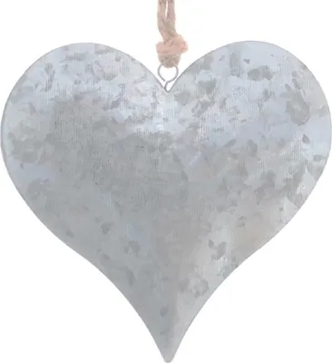 Produktbild von Metall Hänger. HERZ aus Zinkblech. Zink Herzhänger. 10 cm.