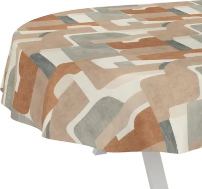 Produktbild von Tischdecke Callista-Goldglöckchen Braun Oval 200x140cm Schnittkante